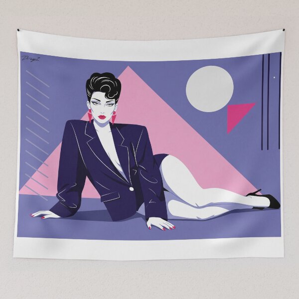 Item preview, Sophisticated Allure 80s Patrick Nagel designed and sold by di-age7.