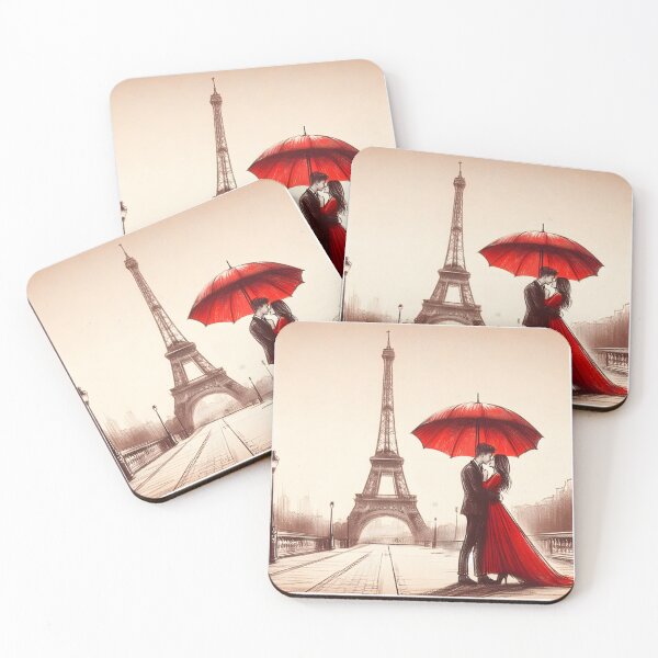 Item preview, Dreamy Lovers Under Paris Rain designed and sold by inkNext.