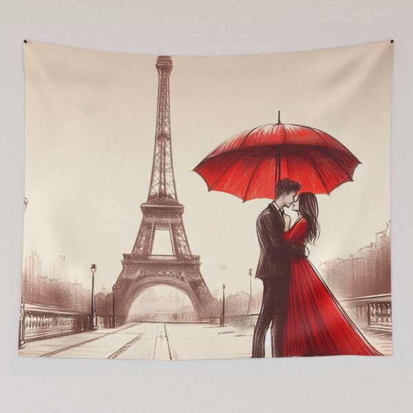 Item preview, Dreamy Lovers Under Paris Rain designed and sold by inkNext.
