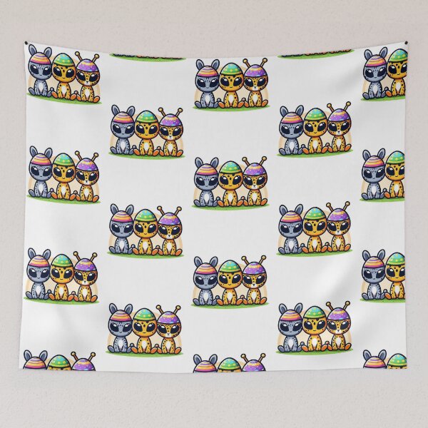 Item preview, Funny Easter with Aliens designed and sold by Tw1nsAIArt.