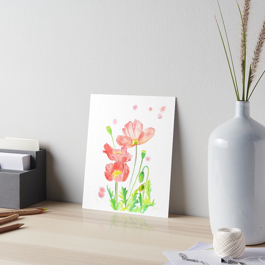 Impression rigide « Pavots transparents»
