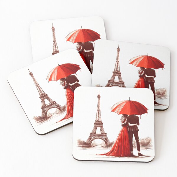 Item preview, Parisian Lovers' Dreamy Rainy Evening designed and sold by inkNext.