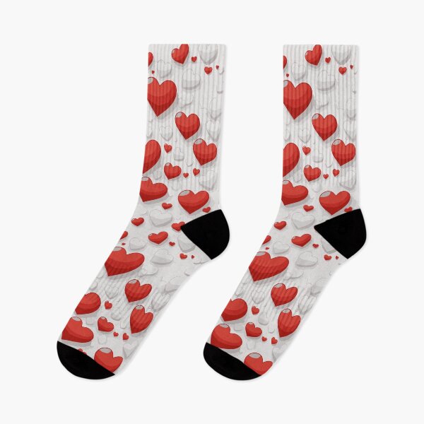 Item preview, Love hearts Socks, designed and sold by vanilla art.