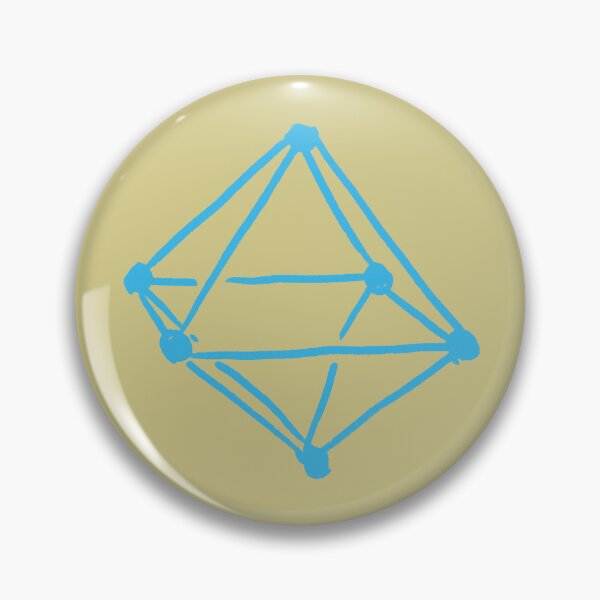 Item preview, Powder Blue Octahedron on Yellow designed and sold by MagentaTwilight.