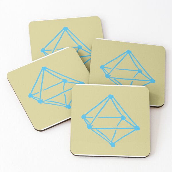 Item preview, Powder Blue Octahedron on Yellow designed and sold by MagentaTwilight.