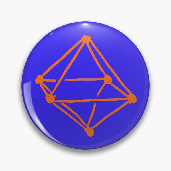Item preview, Orange Octahedron on Blue designed and sold by MagentaTwilight.