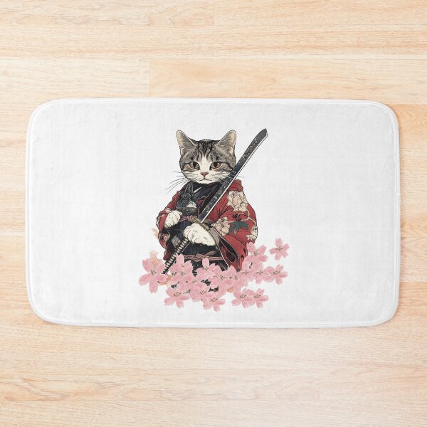 Item preview, Samurai cat, cute cat, cat with sword designed and sold by WHDProduction45.