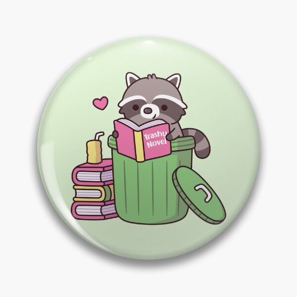 Item preview, Cute Raccoon Loves Reading Trashy Novel Books Funny designed and sold by rustydoodle.