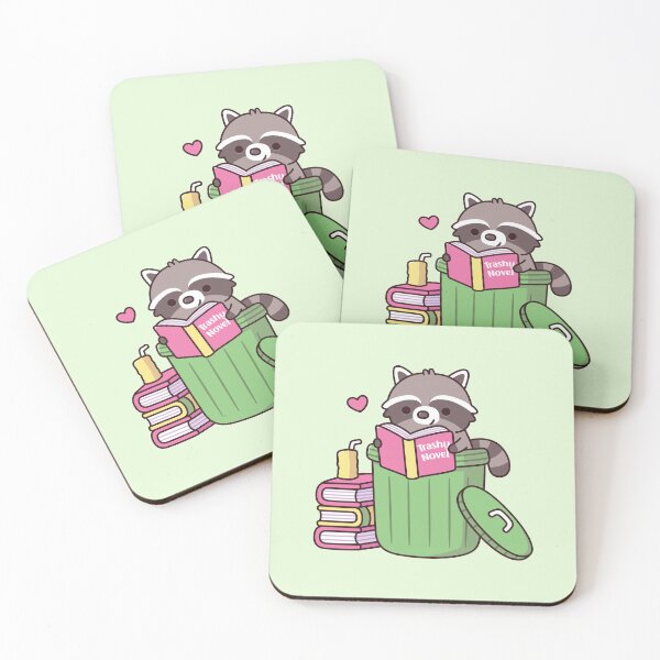 Item preview, Cute Raccoon Loves Reading Trashy Novel Books Funny designed and sold by rustydoodle.