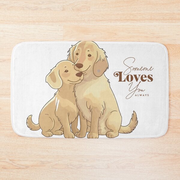 Item preview, cute hugging golden retrievers: someone loves you always designed and sold by designkb.