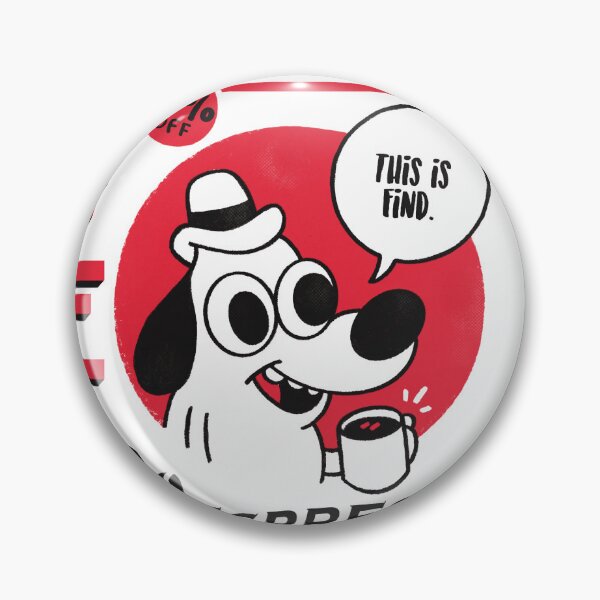 Item preview, Vintage Coffee Advertisement – This Is Fine designed and sold by LFStickers.
