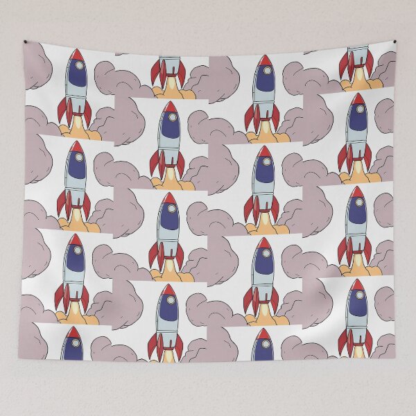 Item preview, Futuristic Rocket Illustration Design Art Space Exploration designed and sold by ART ATTACK ZONE.