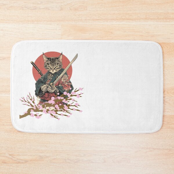 Item preview, Samurai cat gift, gift for her, gift for Samurai fan, cat gift designed and sold by WHDProduction45.