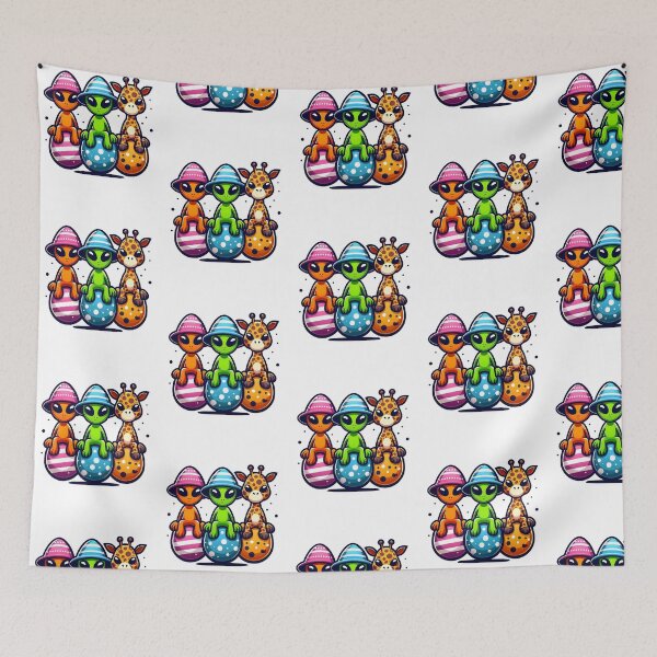 Item preview, Funny Easter with Aliens designed and sold by Tw1nsAIArt.
