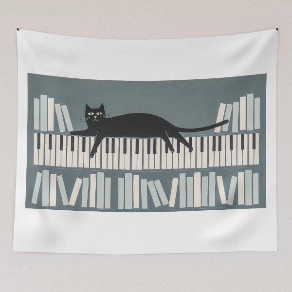 Item preview, Piano Cat designed and sold by Angry Swan Designs.