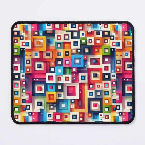 Item preview, Vibrant Geometric Squares Abstract Pattern designed and sold by Kalpa.