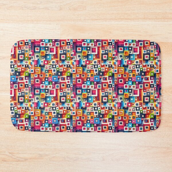 Item preview, Vibrant Geometric Squares Abstract Pattern designed and sold by Kalpa.
