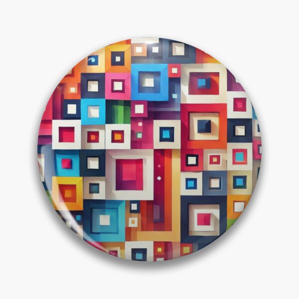 Item preview, Vibrant Geometric Squares Abstract Pattern designed and sold by Kalpa.