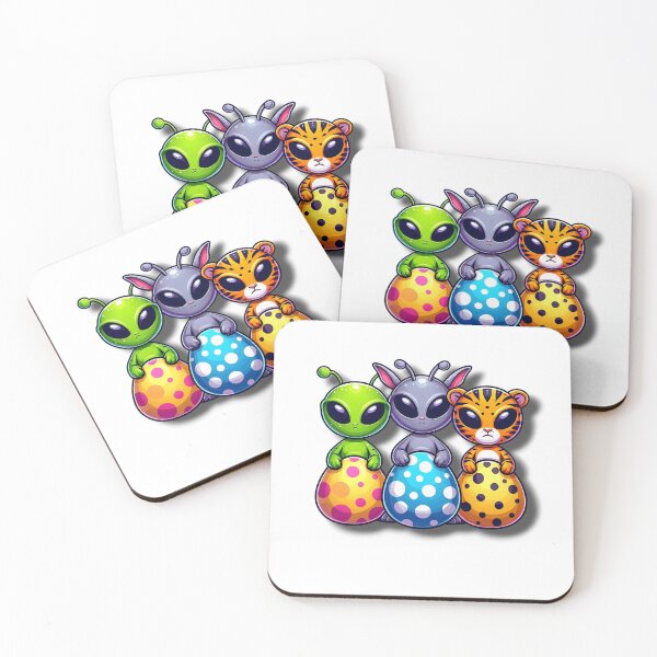 Item preview, Funny Easter with Aliens designed and sold by Tw1nsAIArt.