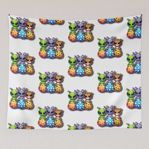 Item preview, Funny Easter with Aliens designed and sold by Tw1nsAIArt.