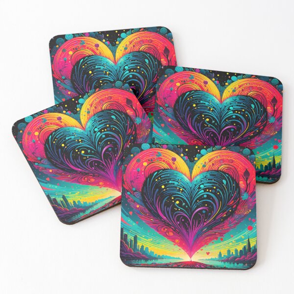Item preview, Epic Love Heart in the Sky Over Beautiful Skyscrapers designed and sold by GrizzlyCollective.