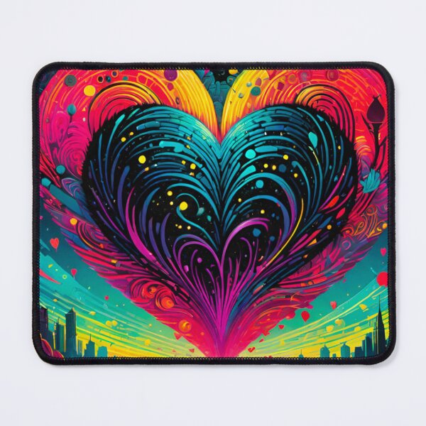 Item preview, Epic Love Heart in the Sky Over Beautiful Skyscrapers designed and sold by GrizzlyCollective.
