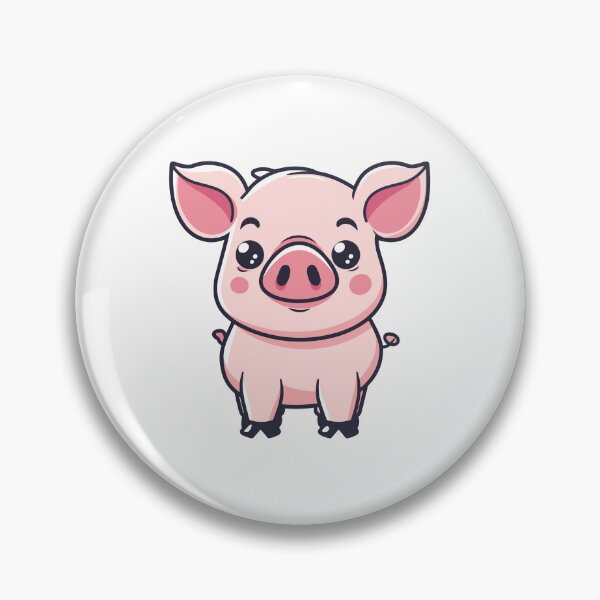 Artikelvorschau, Entzückendes Kawaii-Schwein – Niedliches Cartoon-Design mit Nutztieren entworfen und verkauft von ColorsoftNature.