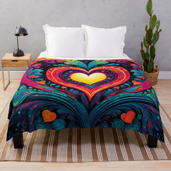 Aperçu de l'œuvre Magnifique motif de coeurs d'amour aux couleurs vives créée et vendue par GrizzlyCollective.