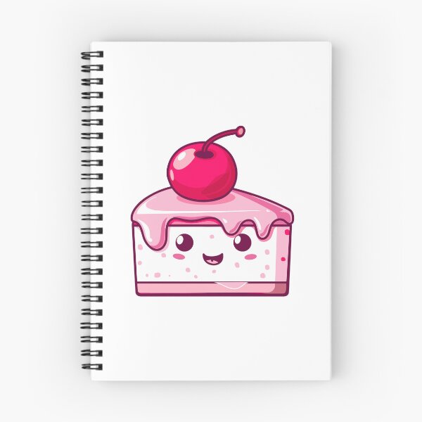 Item preview, Cute Kawaii Cherry Cake – Adorable Dessert Cartoon Design designed and sold by ColorsoftNature.