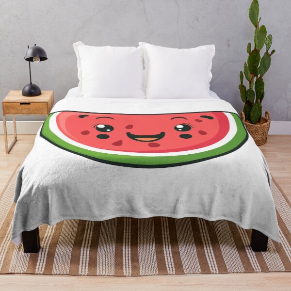 Item preview, Cute Smiling Watermelon – Fun Kawaii Fruit Cartoon Design designed and sold by ColorsoftNature.