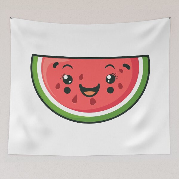 Item preview, Cute Smiling Watermelon – Fun Kawaii Fruit Cartoon Design designed and sold by ColorsoftNature.
