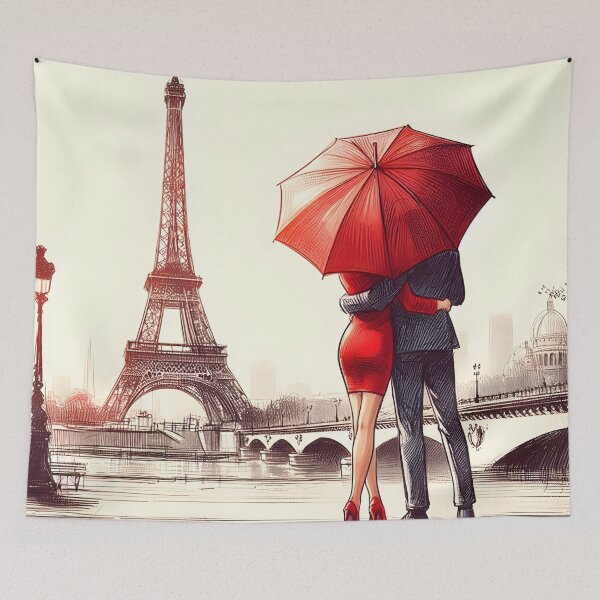 Item preview, Enchanting Embrace in Parisian Sunshine designed and sold by inkNext.
