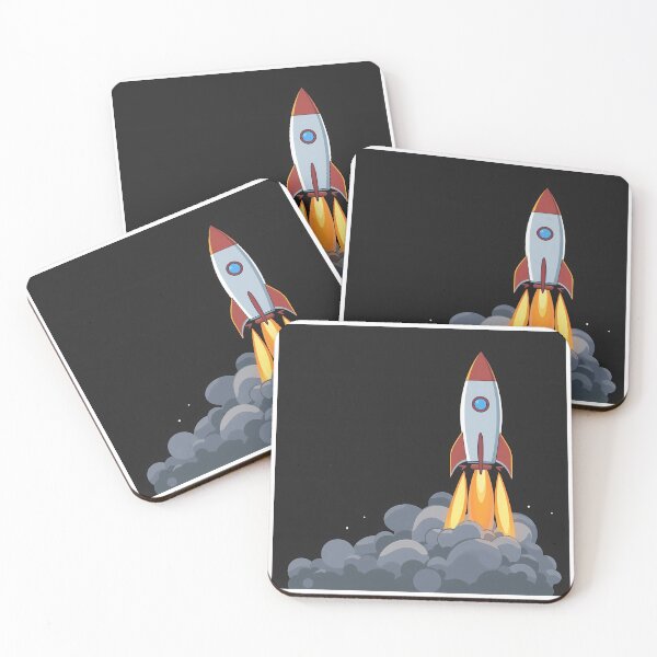Item preview, Black Futuristic Rocket Illustration Design Art Space Exploration designed and sold by ART ATTACK ZONE.
