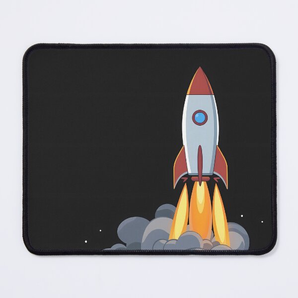 Item preview, Black Futuristic Rocket Illustration Design Art Space Exploration designed and sold by ART ATTACK ZONE.