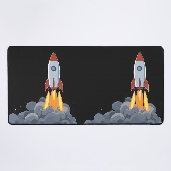 Item preview, Black Futuristic Rocket Illustration Design Art Space Exploration designed and sold by ART ATTACK ZONE.