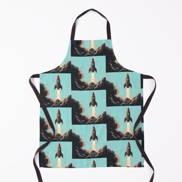 Item preview, Blue Futuristic Rocket Illustration Design Art Space Exploration designed and sold by ART ATTACK ZONE.