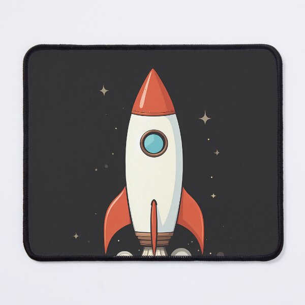 Item preview, White Futuristic Rocket Illustration Design Art Space Exploration designed and sold by ART ATTACK ZONE.