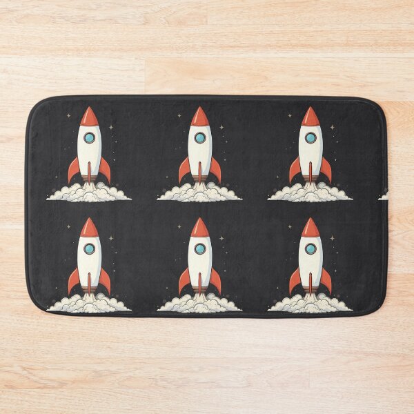 Item preview, White Futuristic Rocket Illustration Design Art Space Exploration designed and sold by ART ATTACK ZONE.