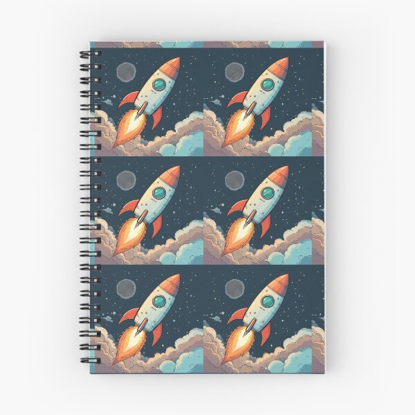 Item preview, Clouds Futuristic Rocket Illustration Design Art Space Exploration designed and sold by ART ATTACK ZONE.