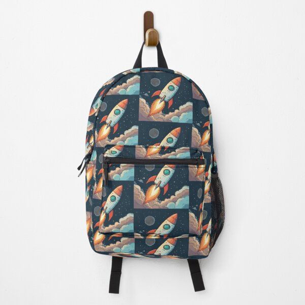 Item preview, Clouds Futuristic Rocket Illustration Design Art Space Exploration designed and sold by ART ATTACK ZONE.