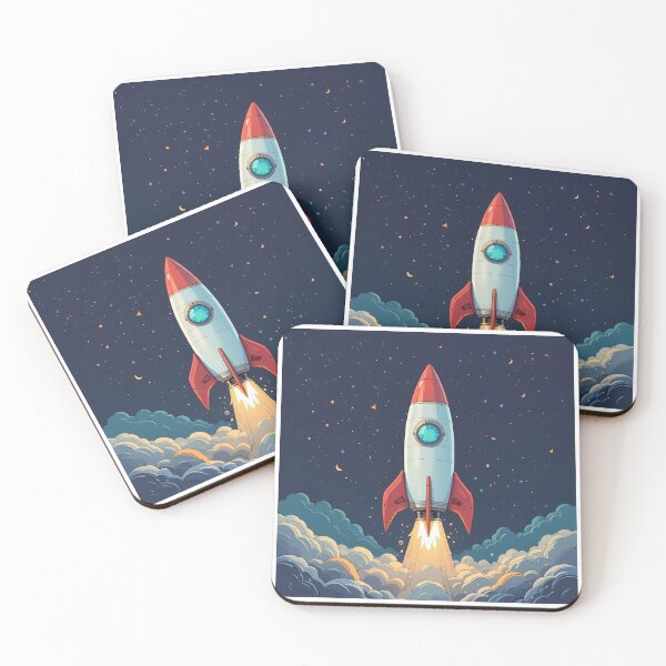 Item preview, Planets Futuristic Rocket Illustration Design Art Space Exploration designed and sold by ART ATTACK ZONE.