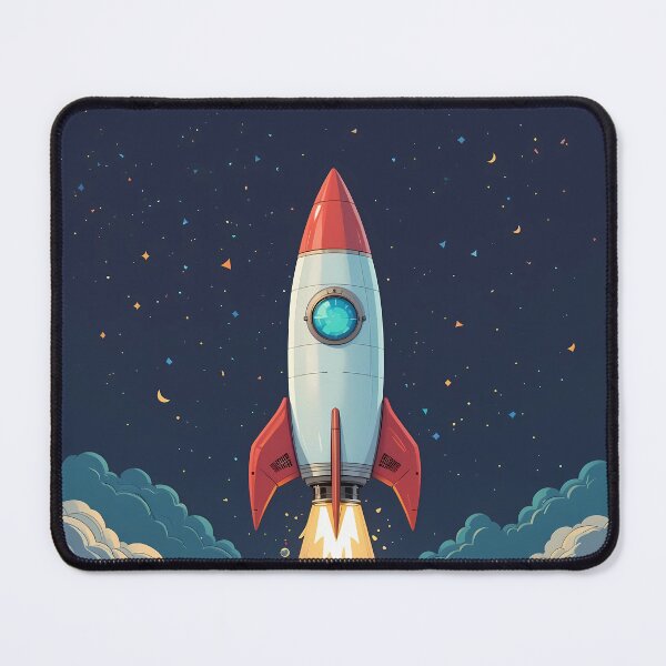 Item preview, Planets Futuristic Rocket Illustration Design Art Space Exploration designed and sold by ART ATTACK ZONE.