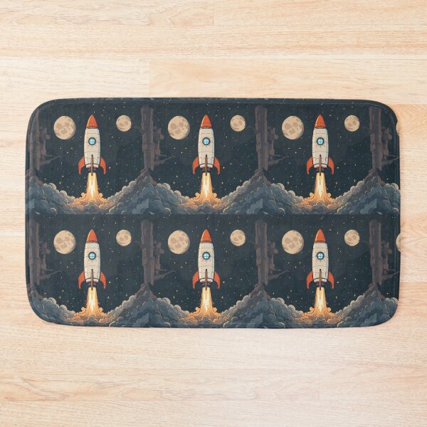 Item preview, Travel Futuristic Rocket Illustration Design Art Space Exploration designed and sold by ART ATTACK ZONE.