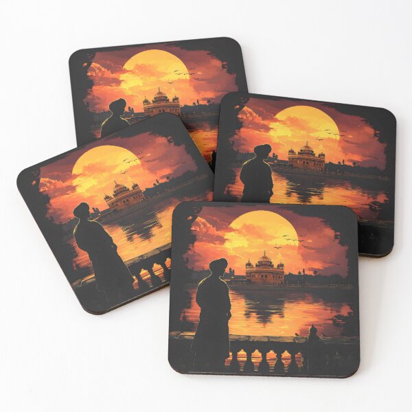 Item preview, Golden Temple at Sunset  - A Sikh’s Moment of Contemplation designed and sold by CulturalVibes.