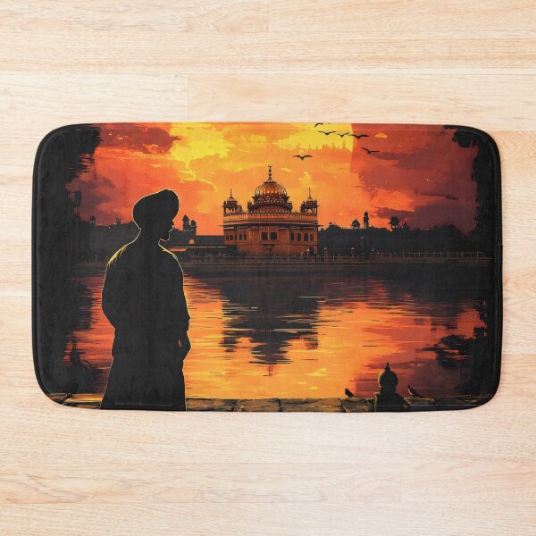 Item preview, Golden Temple at Sunset  - A Sikh’s Moment of Contemplation designed and sold by CulturalVibes.