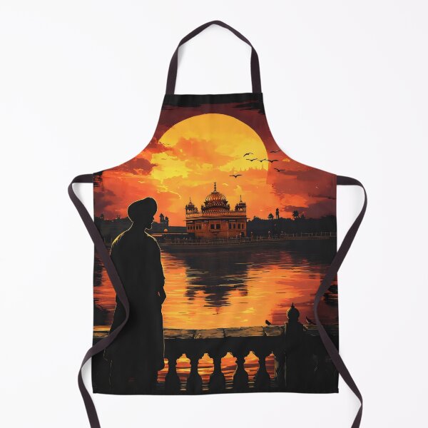 Item preview, Golden Temple at Sunset - A Sikh’s Moment of Contemplation designed and sold by CulturalVibes.