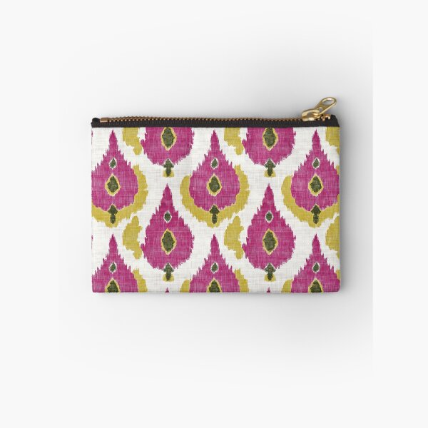 Item preview, Magenta and gold Ikat pattern designed and sold by kansaikate.