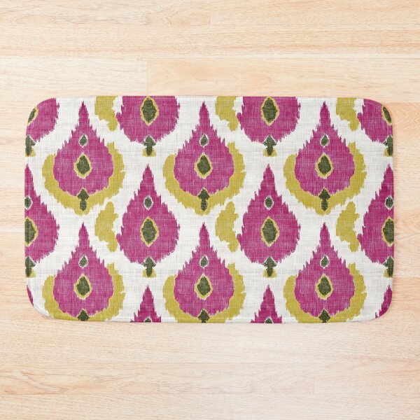 Item preview, Magenta and gold Ikat pattern designed and sold by kansaikate.