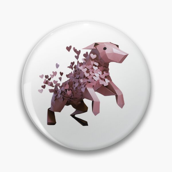 Item preview, Origami Dog with Hearts designed and sold by UniqVibe.