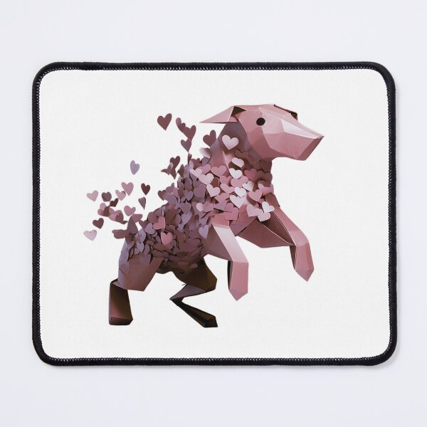 Item preview, Origami Dog with Hearts designed and sold by UniqVibe.